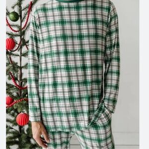 Little sleepies Noel plaid pajama shirt
